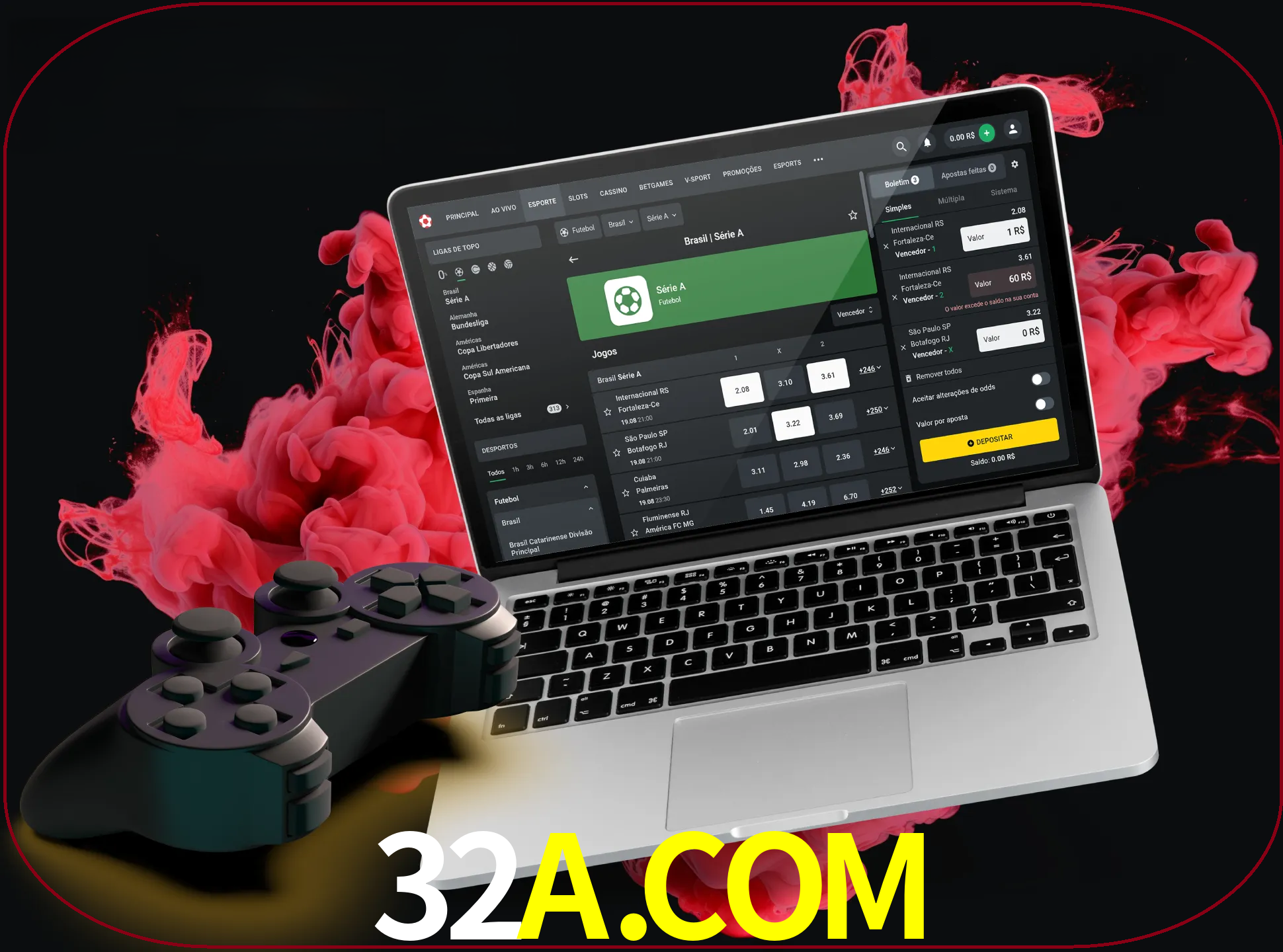 Visite a secção especial de jogos de vídeo em 32a para descobrir em que jogos pode apostar e ganhar muito dinheiro.