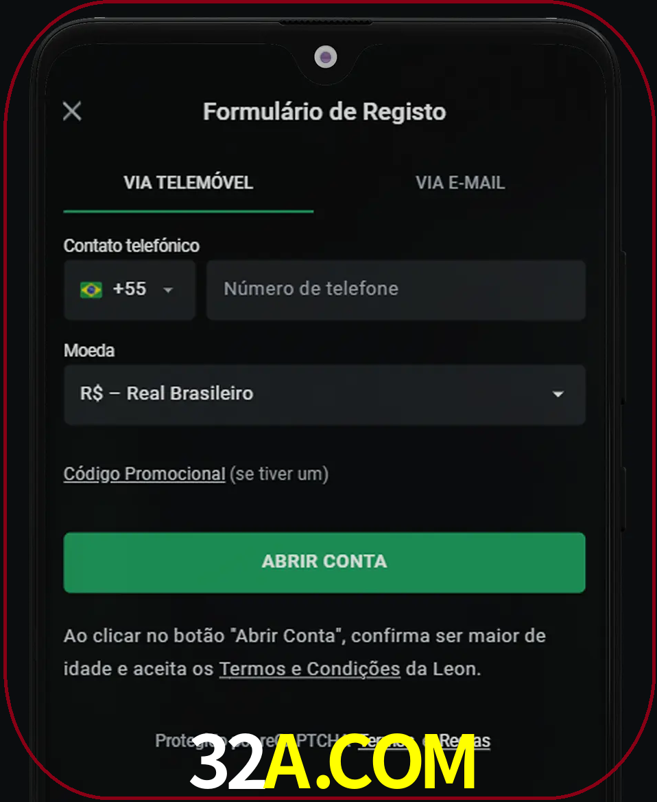 Abra o aplicativo e inicie o processo de registro.